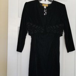 Black Velvet Dress with Jacket